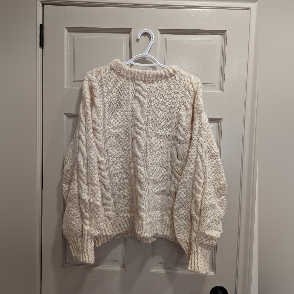 Wool Irish fisherman sweater